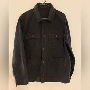 Black Denim Chore Coat - M